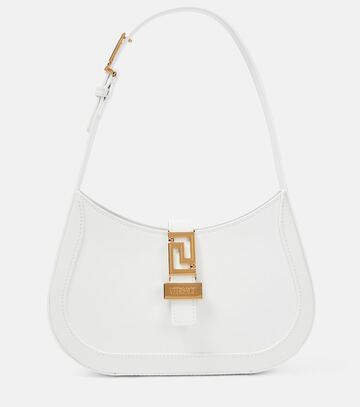 versace greca goddess small leather shoulder bag in white