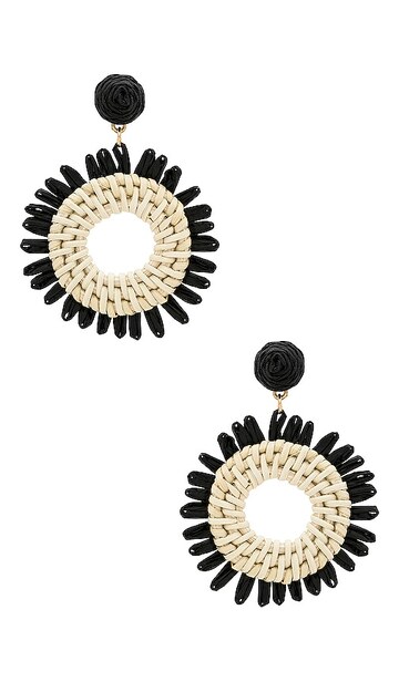 8 other reasons circle drop earring in black