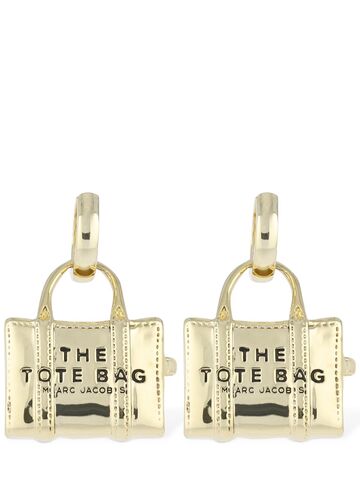 marc jacobs the tote bag earrings in gold