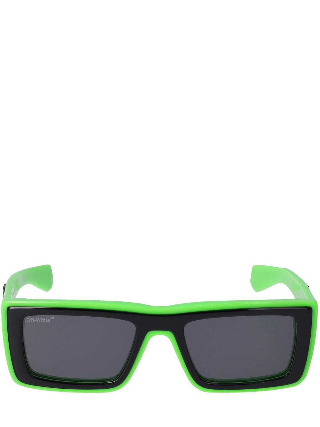 OFF-WHITE Jacob Squared Acetate Sunglasses in green