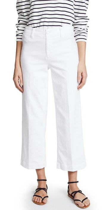 paige nellie culotte jeans crisp white 32