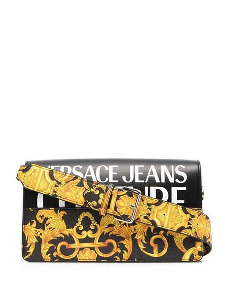 Versace Jeans Couture logo-print shoulder bag - Black