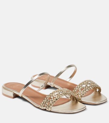 malone souliers frida metallic leather sandals in gold