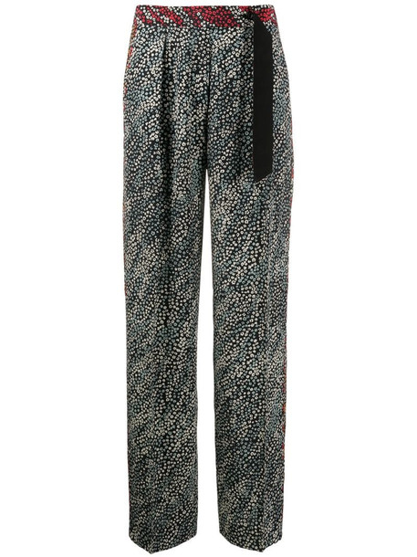 Rag & Bone floral print trousers in black