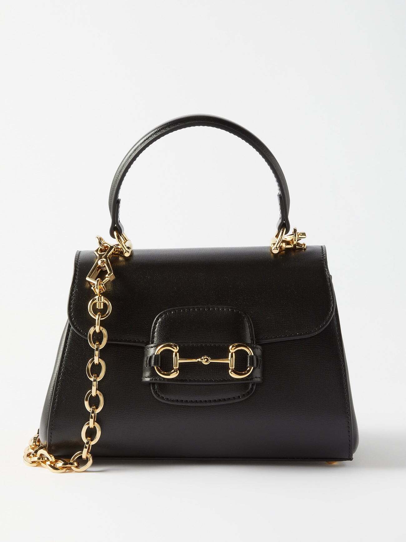 Gucci - 1955 Horsebit Mini Leather Handbag - Womens - Black
