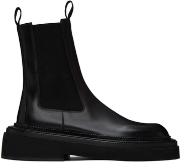 marsèll black pollicione chelsea boots