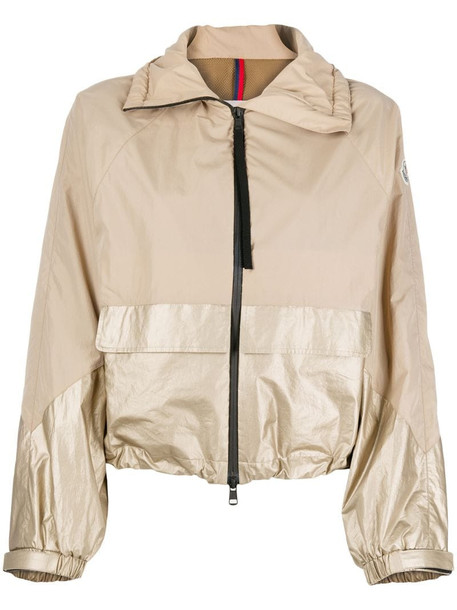 Moncler light weight jacket in brown