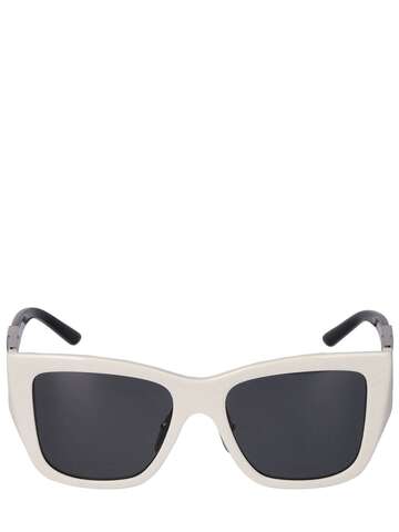 PRADA Obsesive Triangle Cat-eye Sunglasses in grey / white