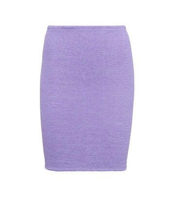 Hunza G High-rise miniskirt in purple