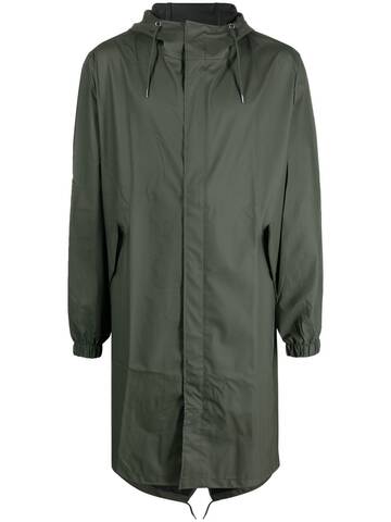 rains drawstring hooded raincoat - green
