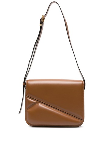 wandler oscar crossbody leather bag - brown