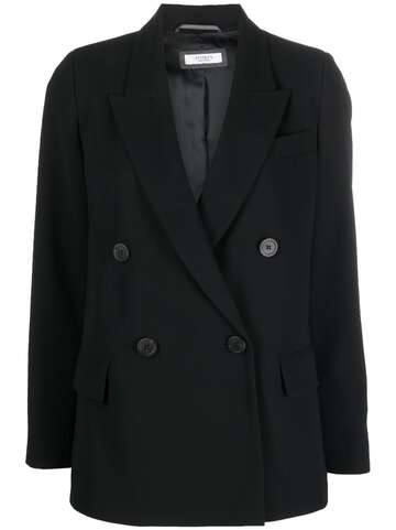 peserico buttoned double-breasted blazer - black