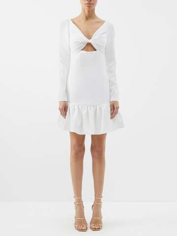 giambattista valli - twist-front cutout cady mini dress - womens - white