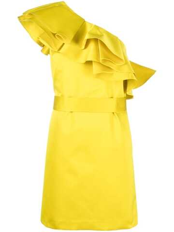 p.a.r.o.s.h. p.a.r.o.s.h. one-shoulder draped minidress - yellow