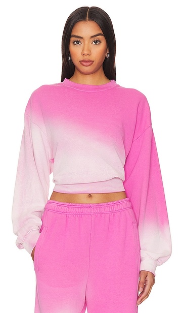 sundry cropped sweatshirt in pink