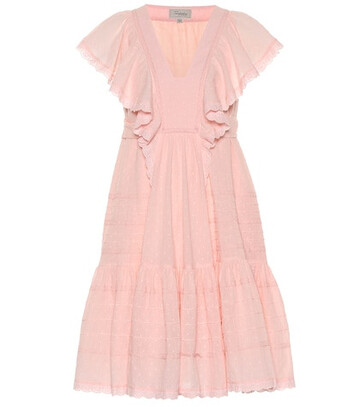 Temperley London Beaux broderie anglaise cotton dress in pink
