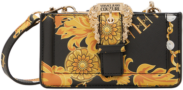 versace jeans couture black & gold couture 01 bag
