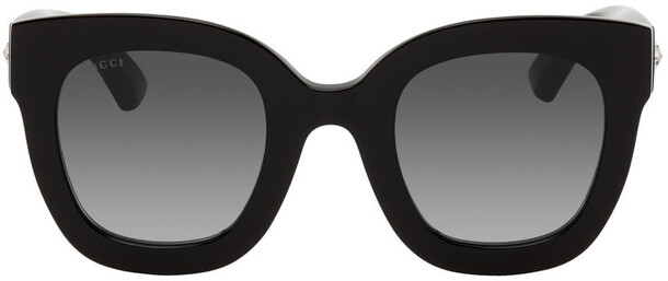 Gucci Black Round Star Sunglasses