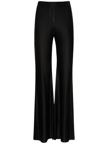 ALEXANDRE VAUTHIER Shiny Viscose Jersey Straight Pants in black