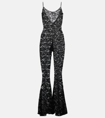 oseree oséree o-lover floral lace jumpsuit in black
