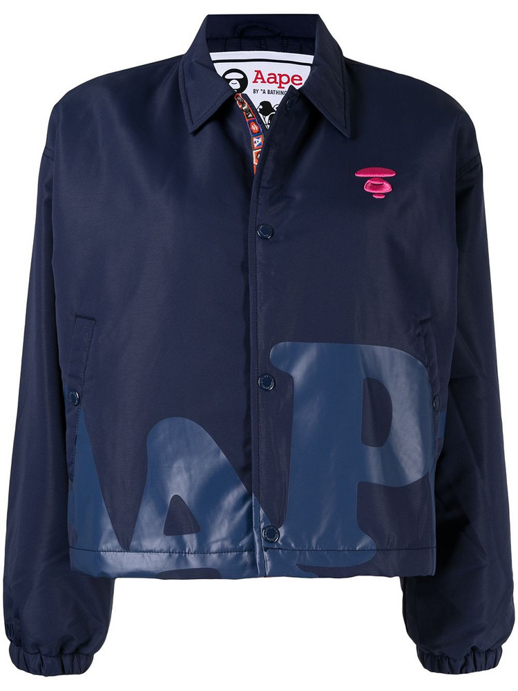 AAPE BY *A BATHING APE® AAPE BY *A BATHING APE® chest embroidered-logo jacket - Blue