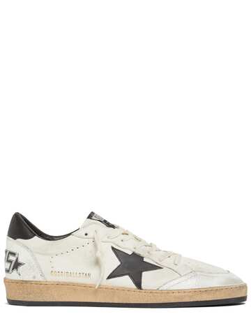 golden goose ball star nappa leather sneakers in black / white