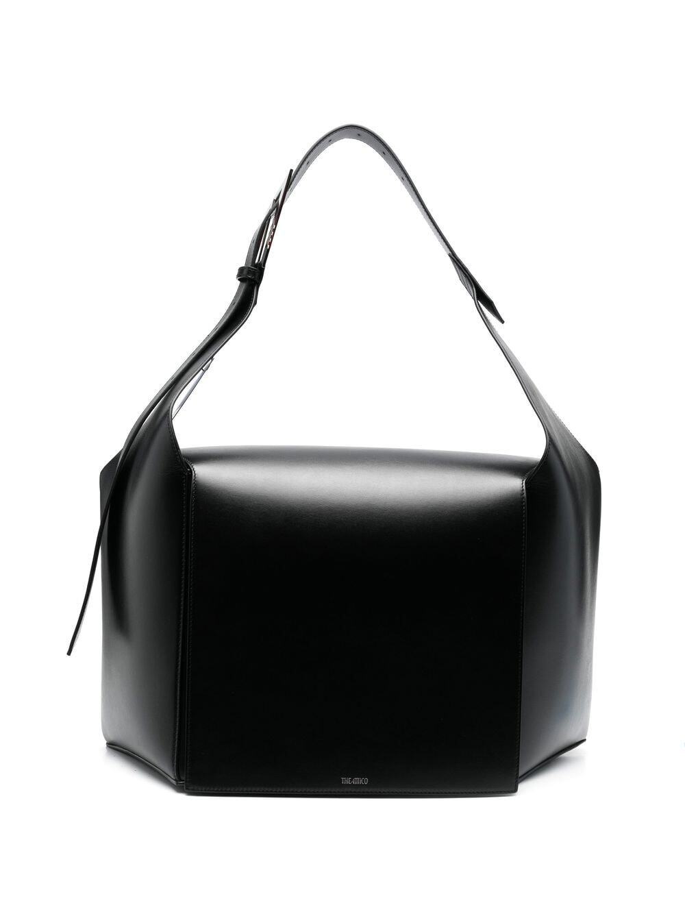 The Attico logo-detail shoulder bag - Black