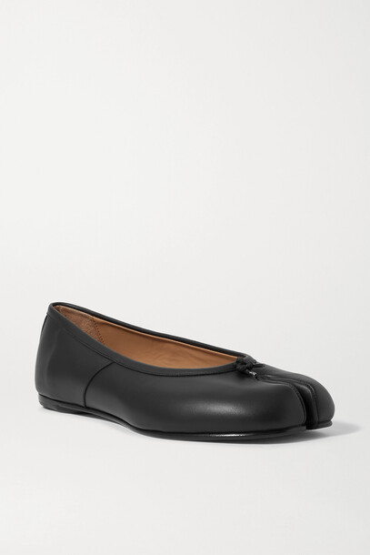 Maison Margiela - Tabi Split-toe Leather Ballet Flats - Black