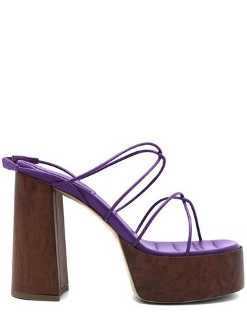 GIA X RHW 110mm Leather Sandals in purple
