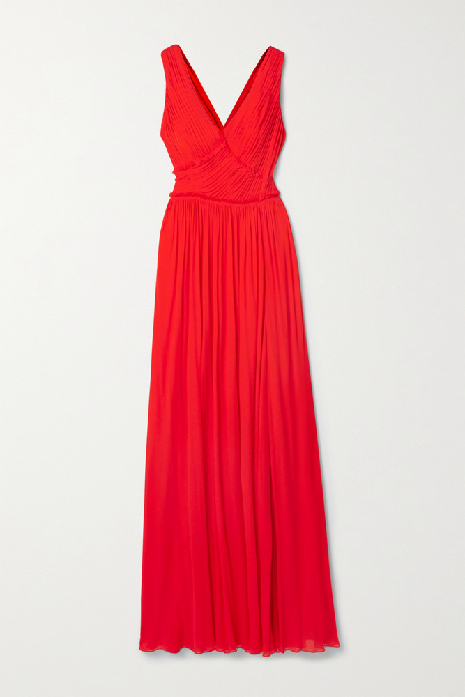 JASON WU - Gathered Stretch-jersey Gown - US2 in red