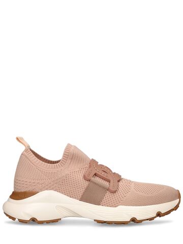 tod's 30mm knit sneakers in pink