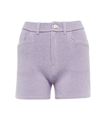 Barrie Cashmere and cotton shorts in purple