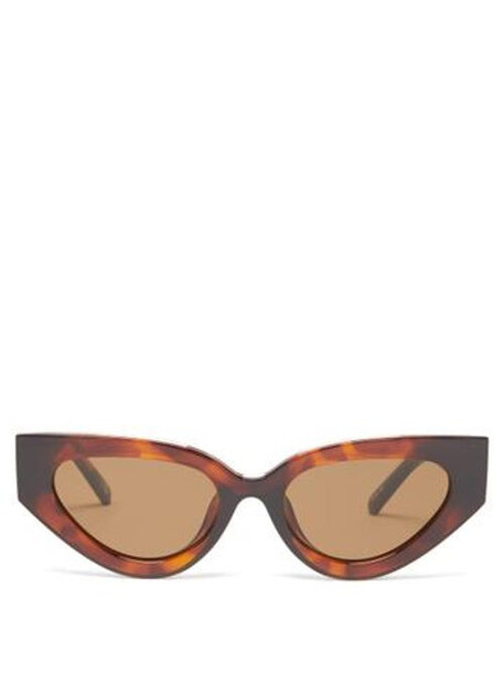 Le Specs - Aphrodite Cat-eye Tortoiseshell-acetate Sunglasses - Womens - Brown