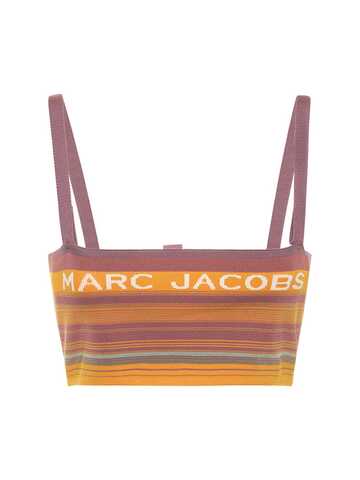 MARC JACOBS (THE) The Bandeau Viscose Blend Top in orange / purple