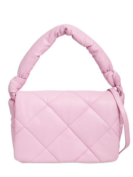 STAND STUDIO Wanda Mini Quilted Faux Leather Bag in pink