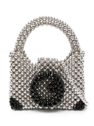 germanier bead-embellished tote bag - silver