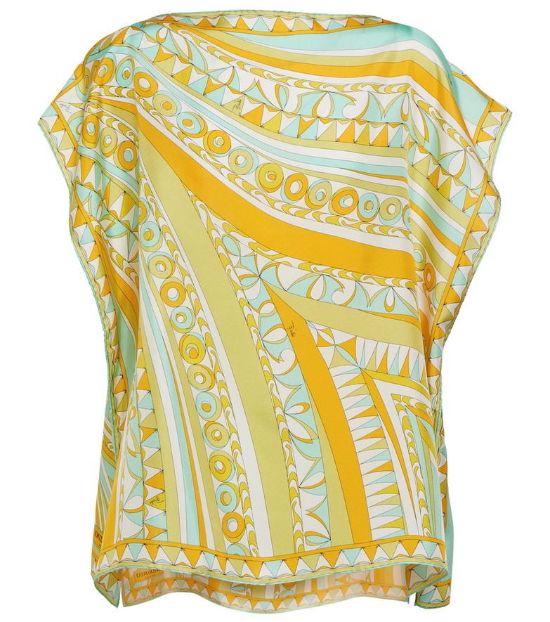 Emilio Pucci Beach Printed silk top