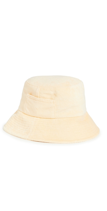 lack of color terry cloth wave bucket hat yellow terry s/m