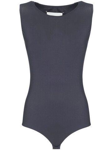 MAISON MARGIELA Technical Jersey Sleeveless Bodysuit in black
