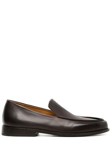 marsell mocasso leather loafers in brown