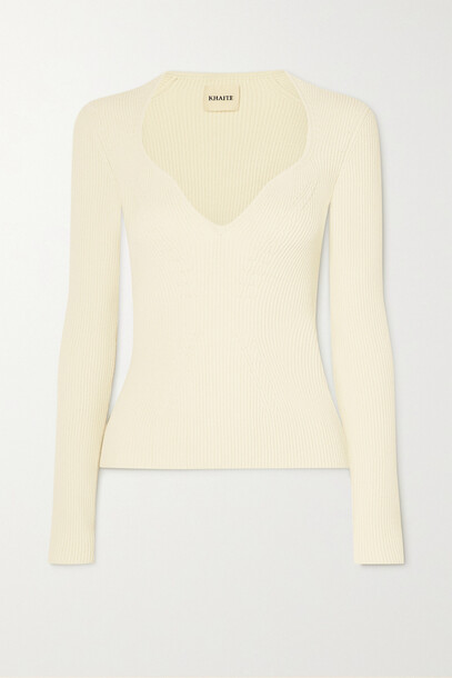 Khaite - Kirah Ribbed-knit Sweater - Ivory