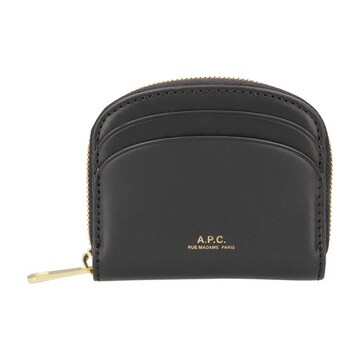 A.p.c. Demi-Lune mini wallet in black