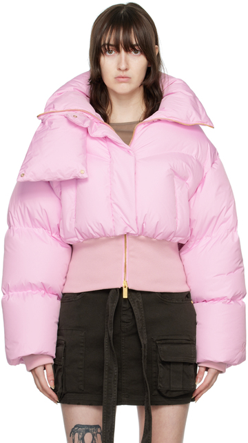 blumarine pink down padded jacket