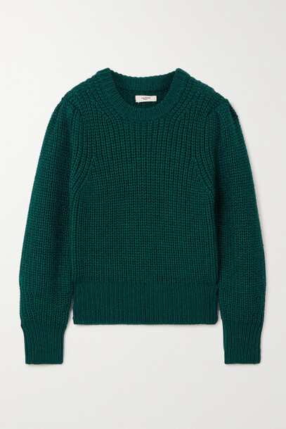 Isabel Marant Étoile - Pleane Ribbed Merino Wool-blend Sweater - Green