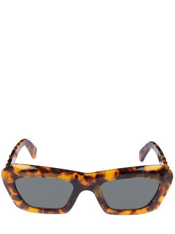 RETROSUPERFUTURE Zenya Squared Spotted Havana Sunglasses in grey