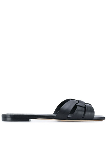 Saint Laurent Tribute flat sandal in black