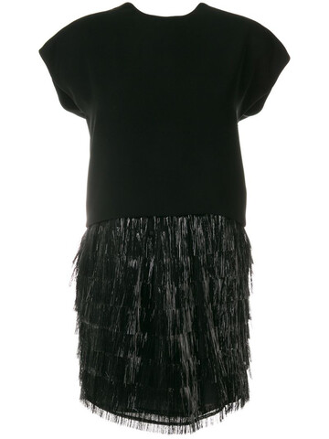 Balenciaga Pre-Owned fringed cocktail dress in black