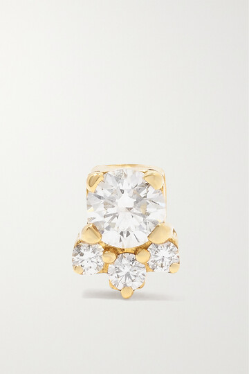 sophie bille brahe - river trois 18-karat gold diamond single earring - one size