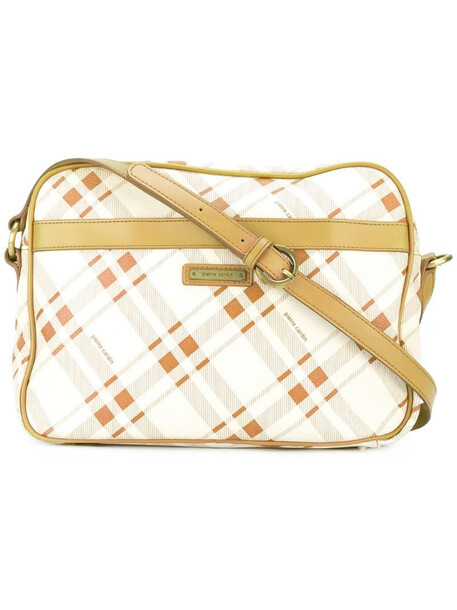 Pierre Cardin Pre-Owned checked shoulder bag in white