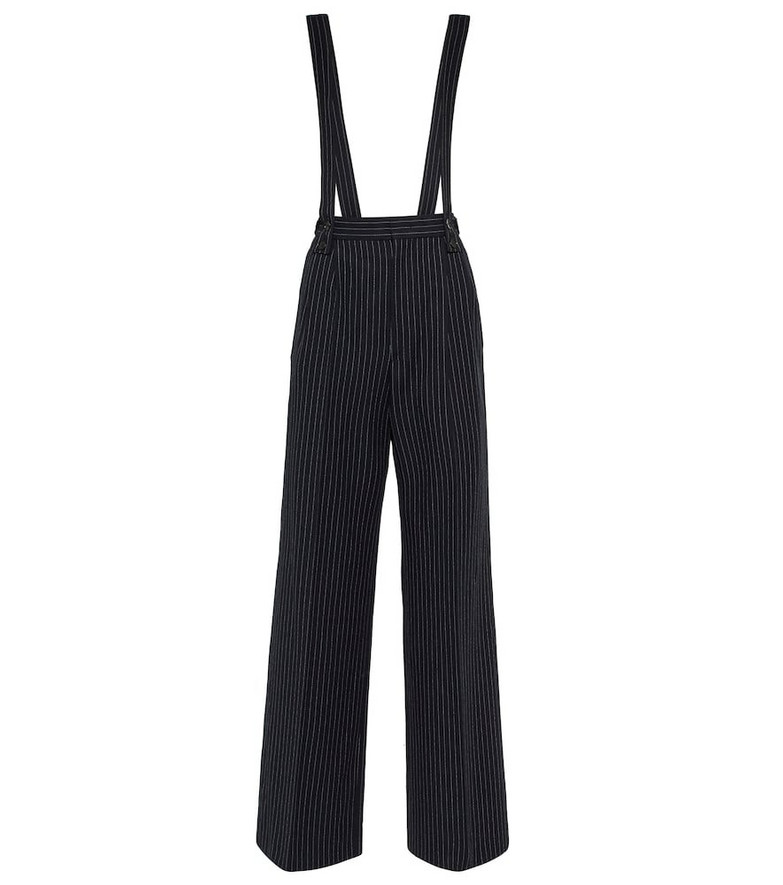 Isabel Marant Jessica pinstriped high-rise pants in blue